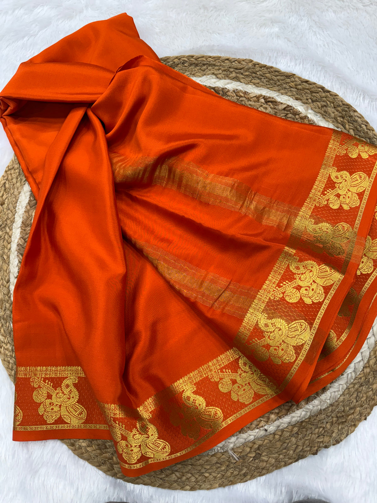 Mysore silk self border
