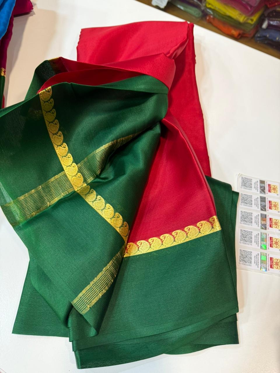 Mysore silk sarees light pattern