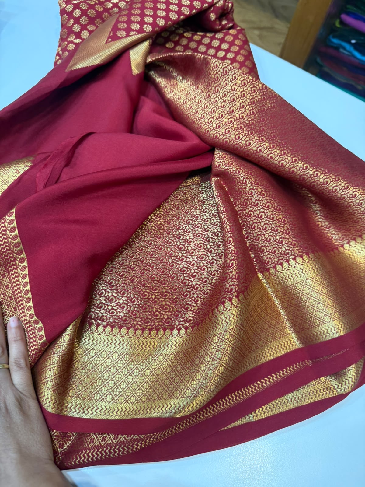 Mysore silk sarees self Butta pattern