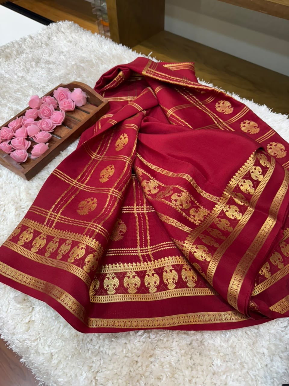 Mysore silk sarees self pattern
