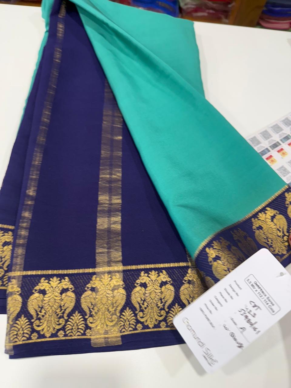 ❤️Traditional border in gold lace Zari Mysore silk sarees ❤️