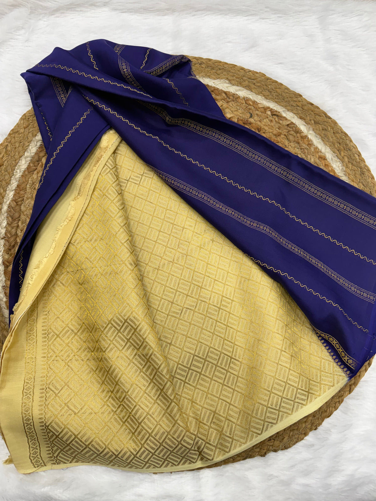 Mysore silk border less