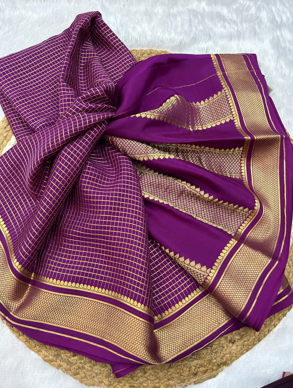 Mysore silk self checks