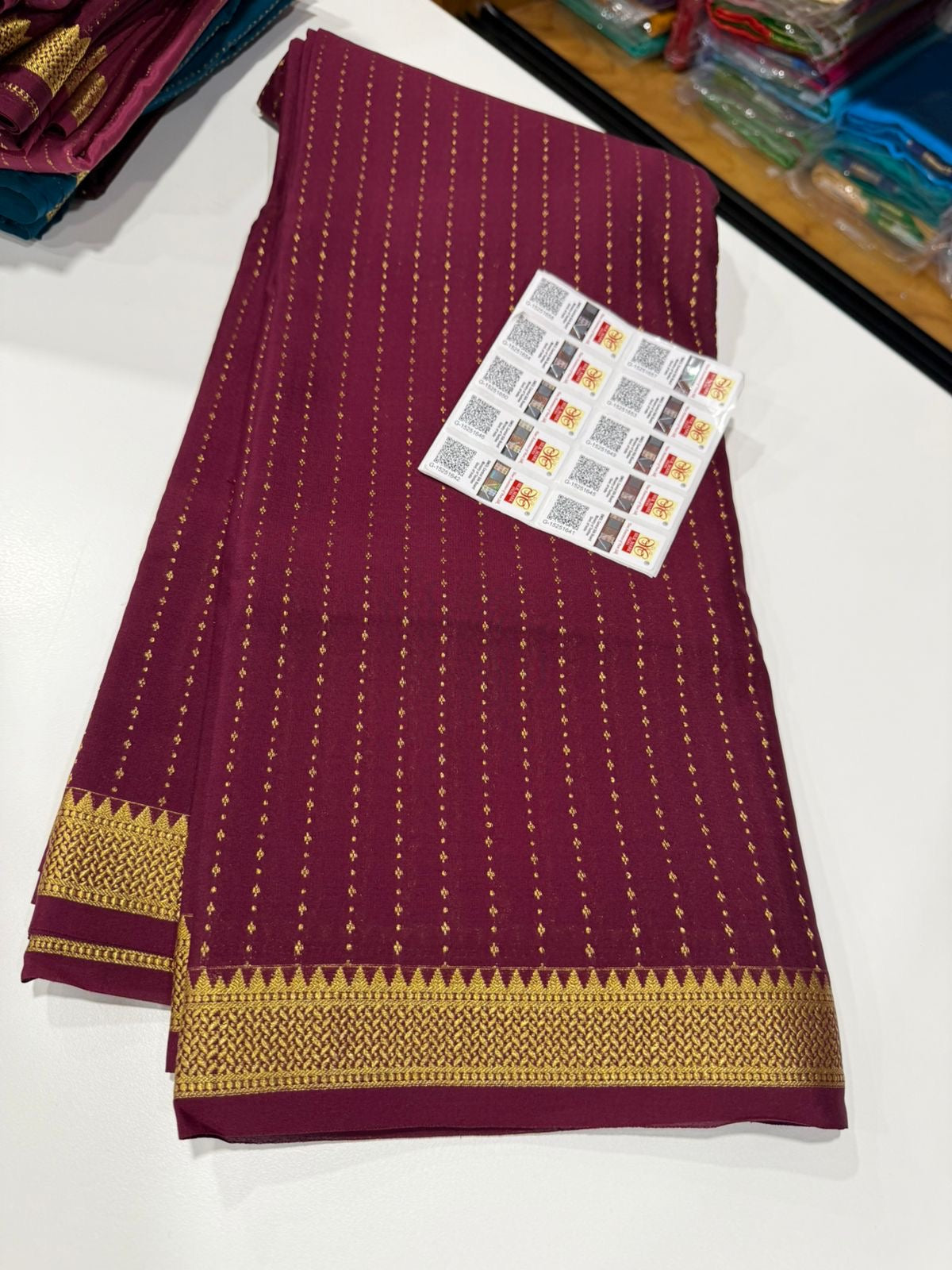 Mysore silk saree self pattern