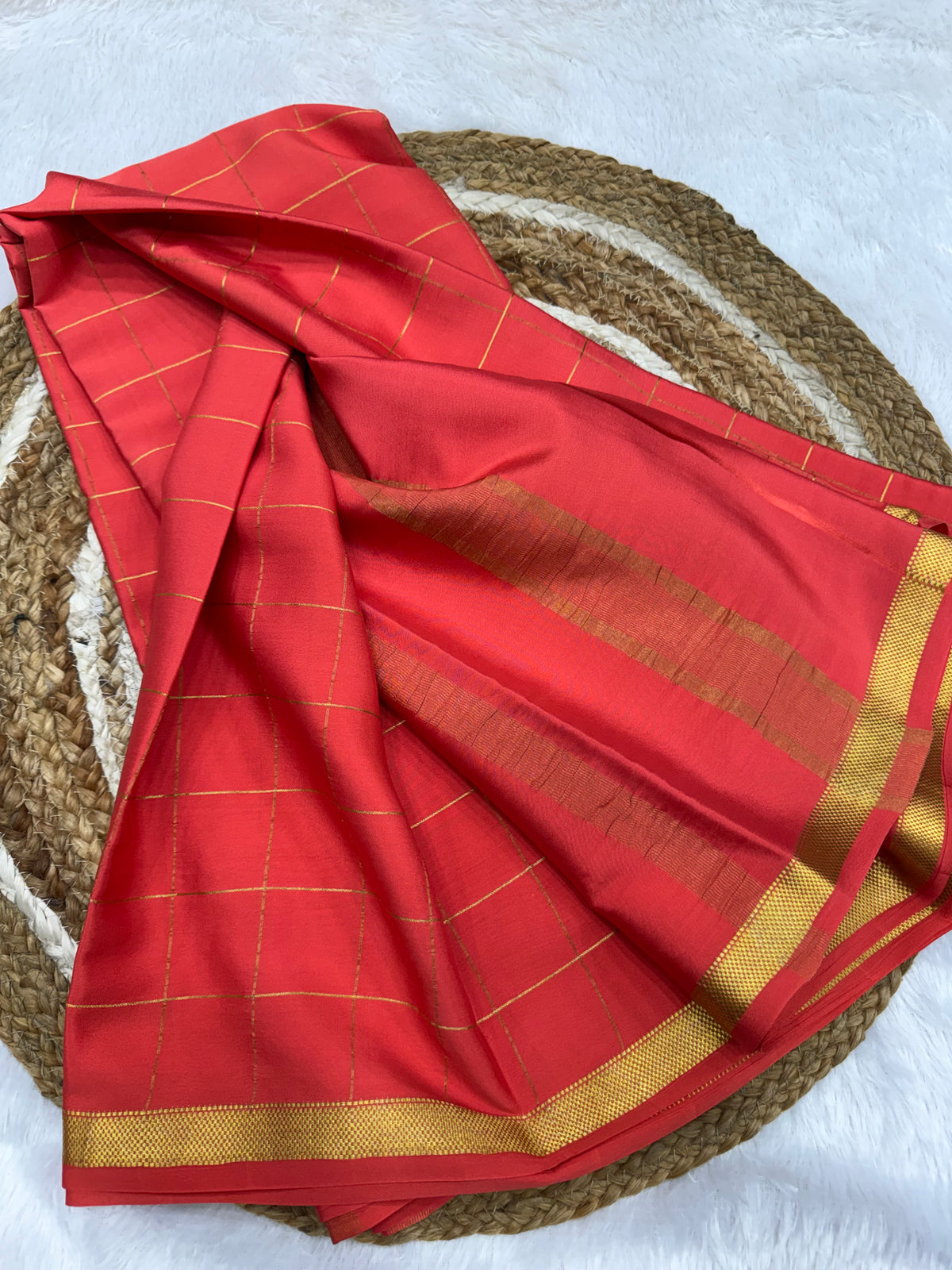 Mysore silk self checks