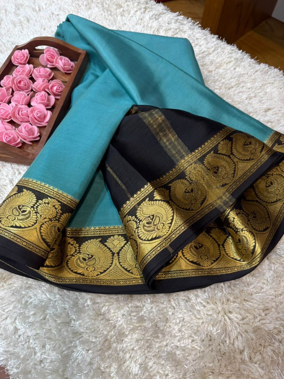 Mysore silk sarees contrast pattern