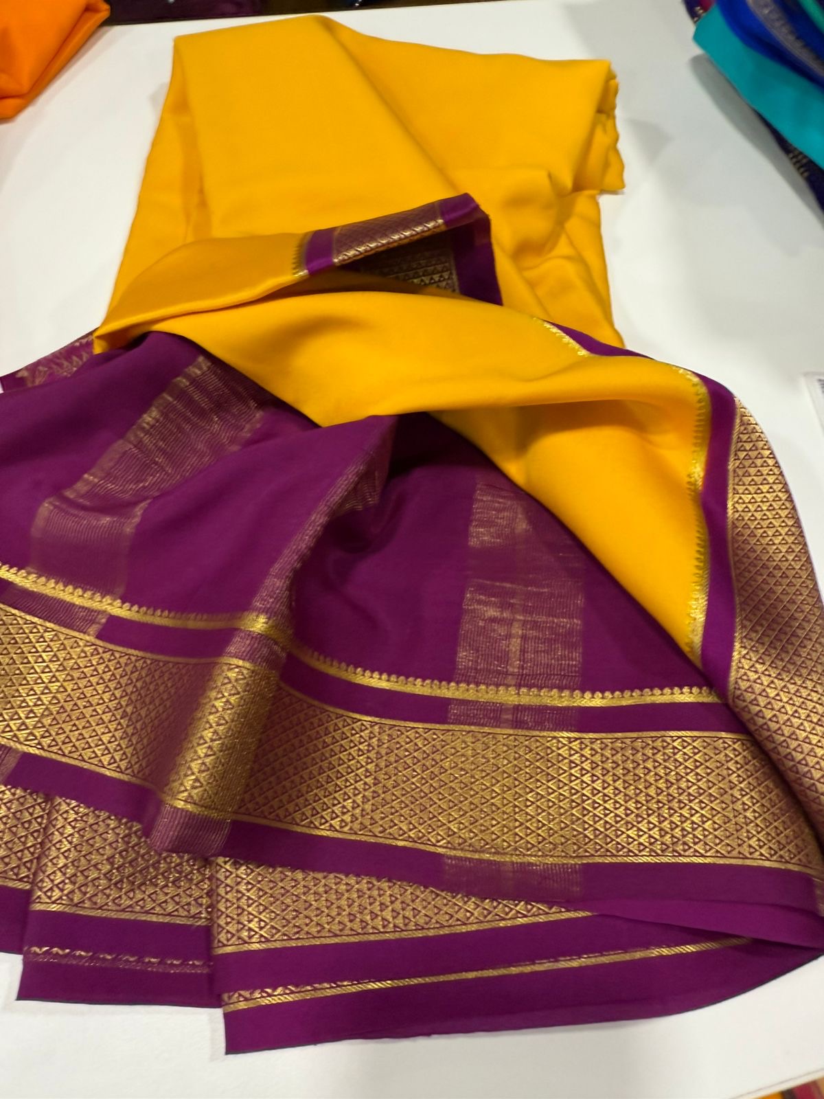 Contrast Mysore silk Saress