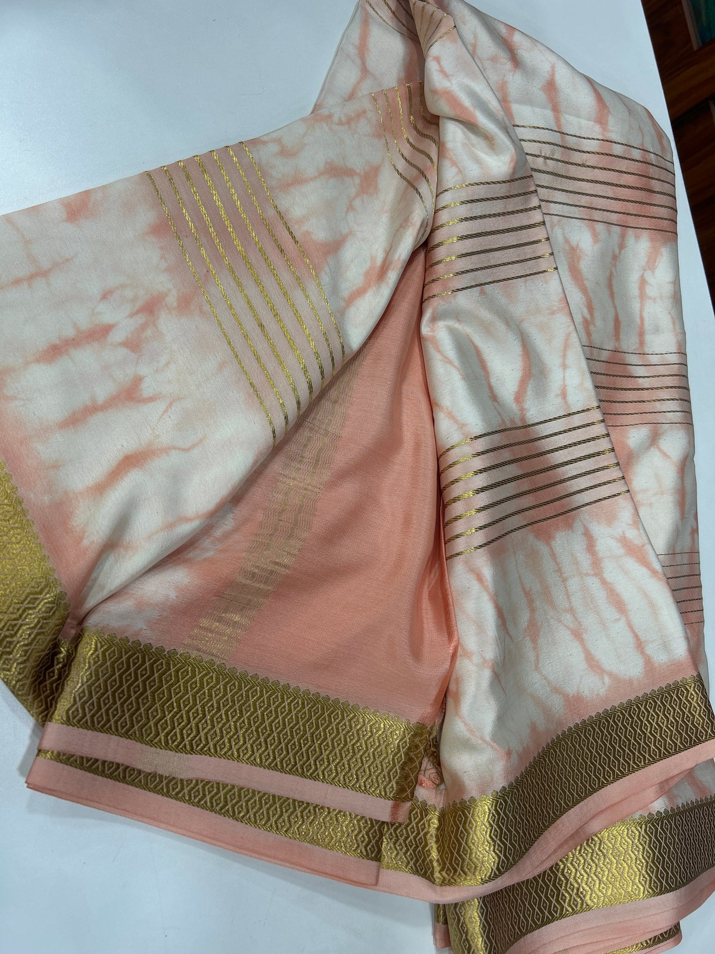 2D Shibori Pattern Mysore Silk