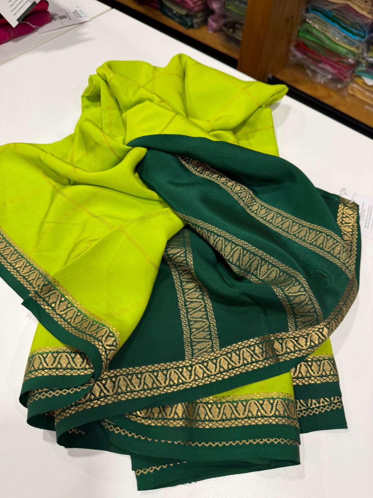 Pure zari Mysore silk saree