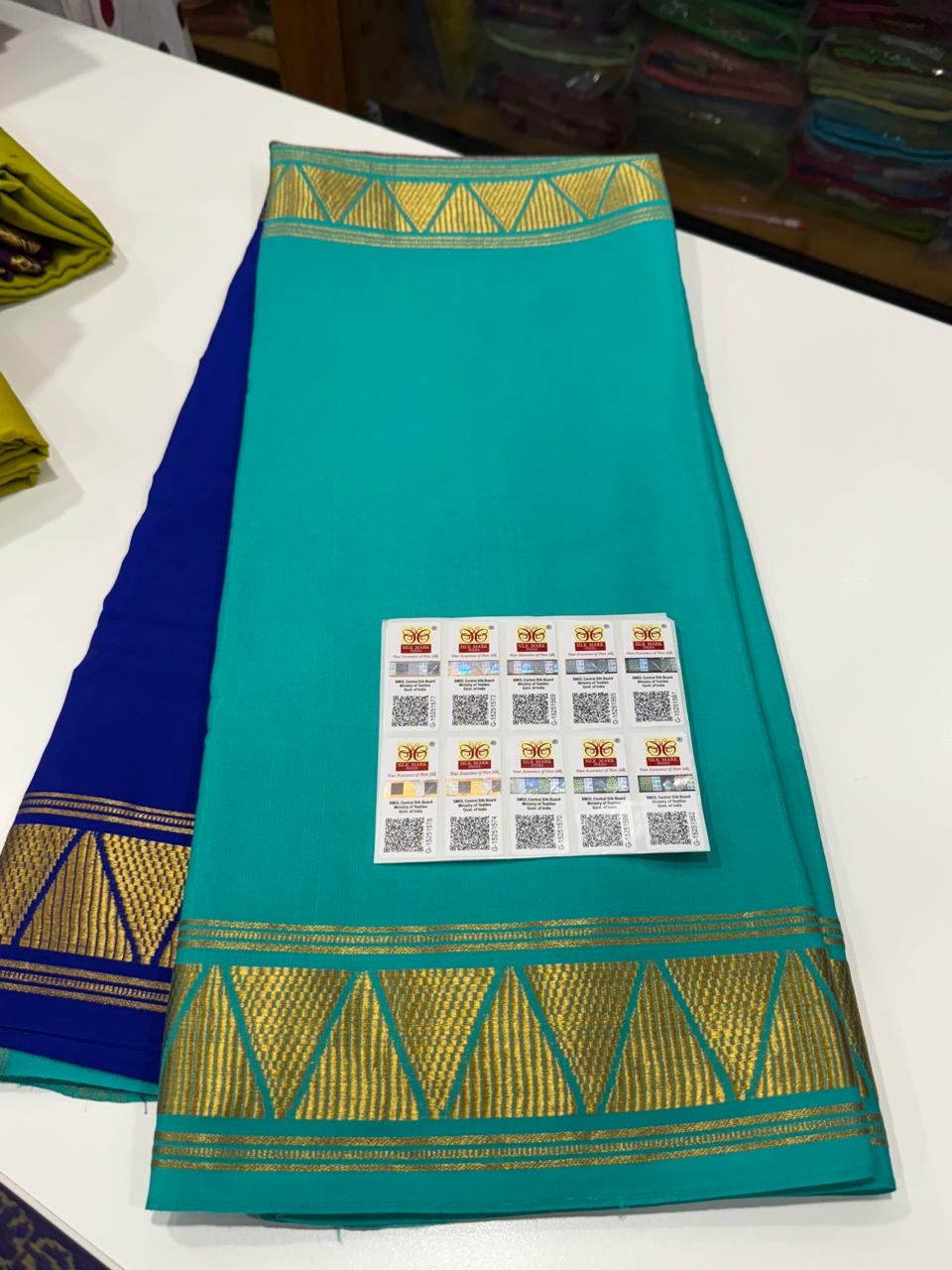 Mysore silk saree and half pattern