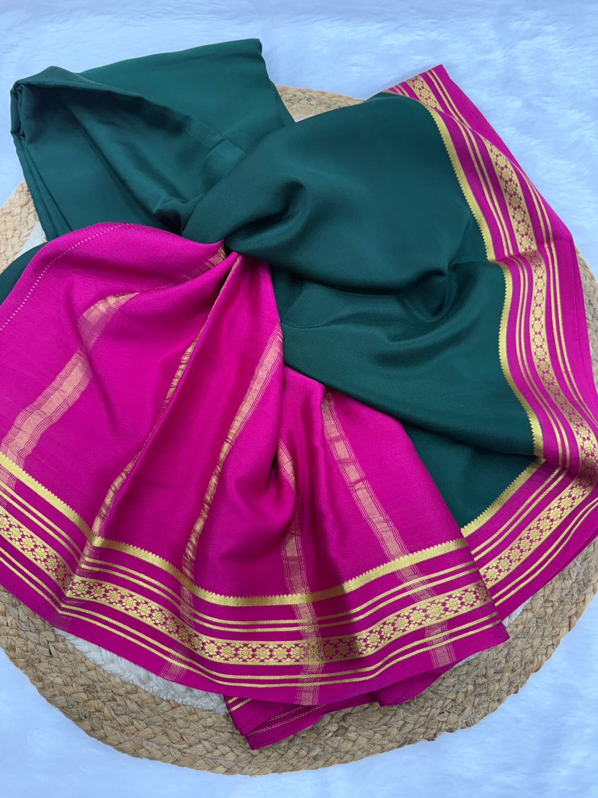 Mysore silk contrast