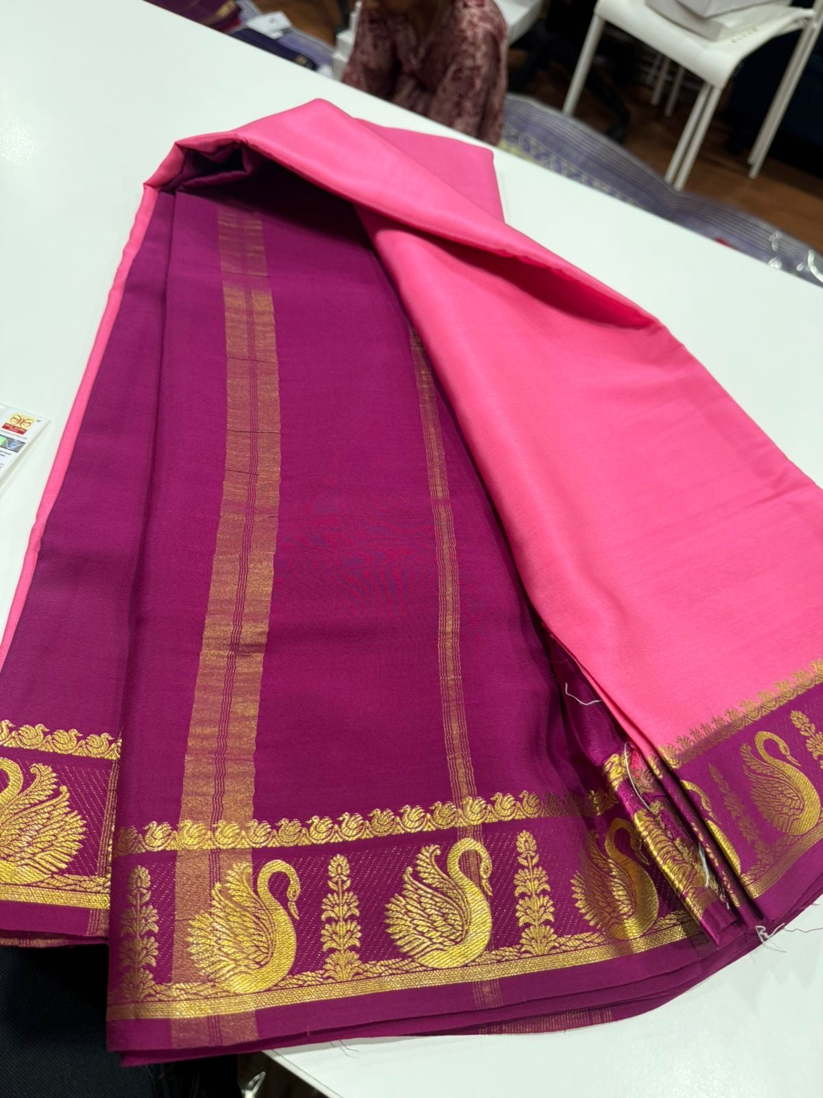 Gold lace Mysore silk Saress
