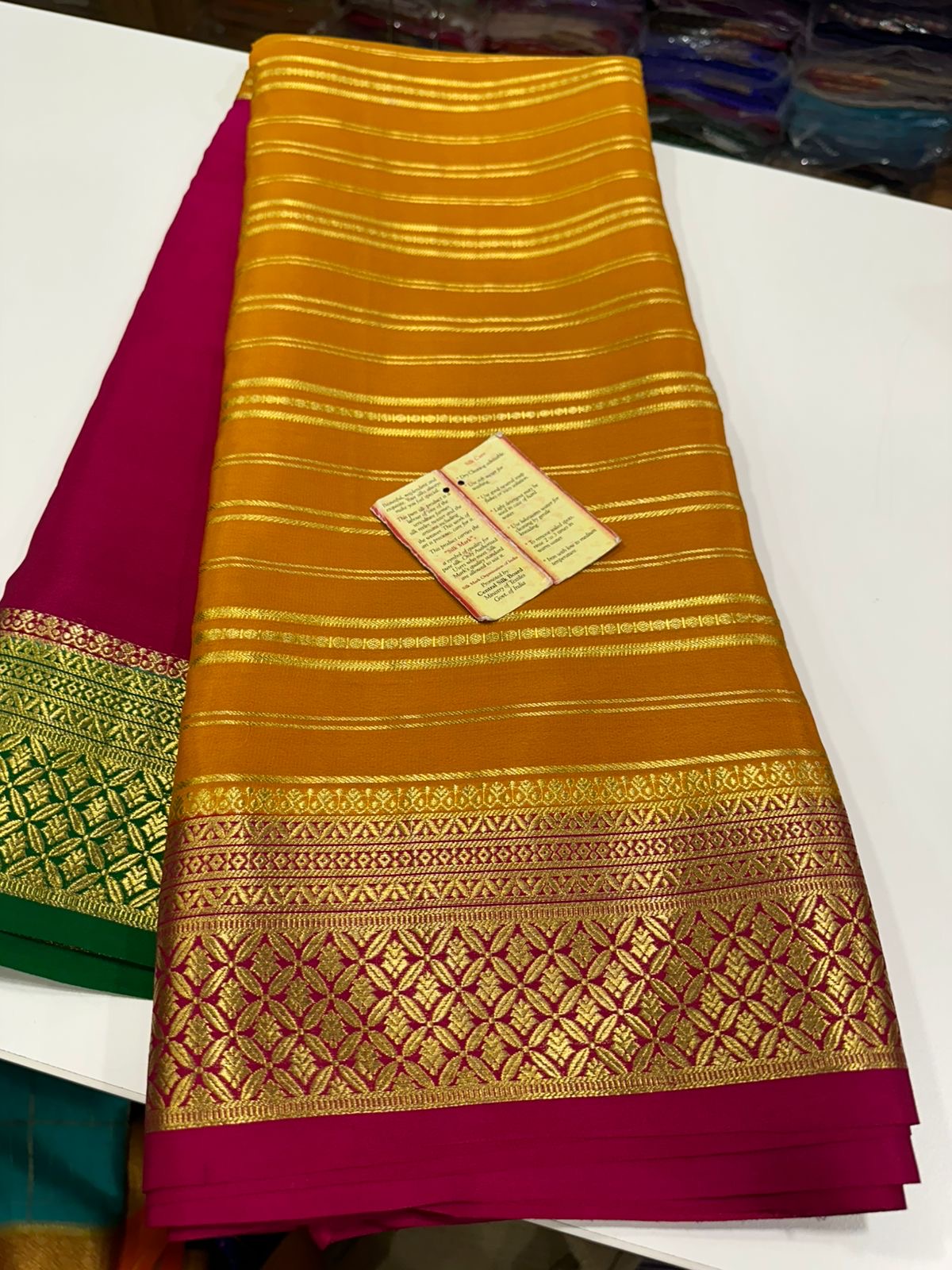 All over saree zari consumption with beautiful 3D color combination