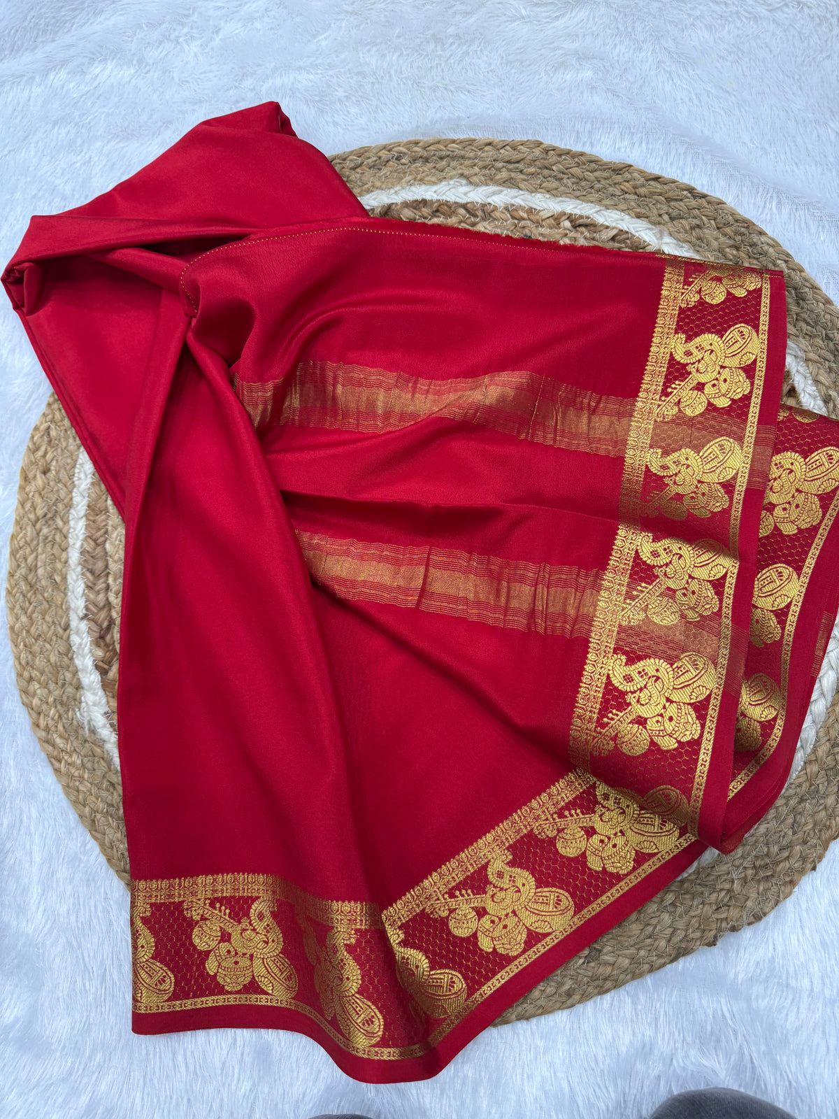 Mysore silk self border