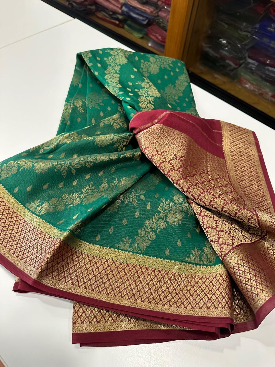 Brocade Mysore silk saree