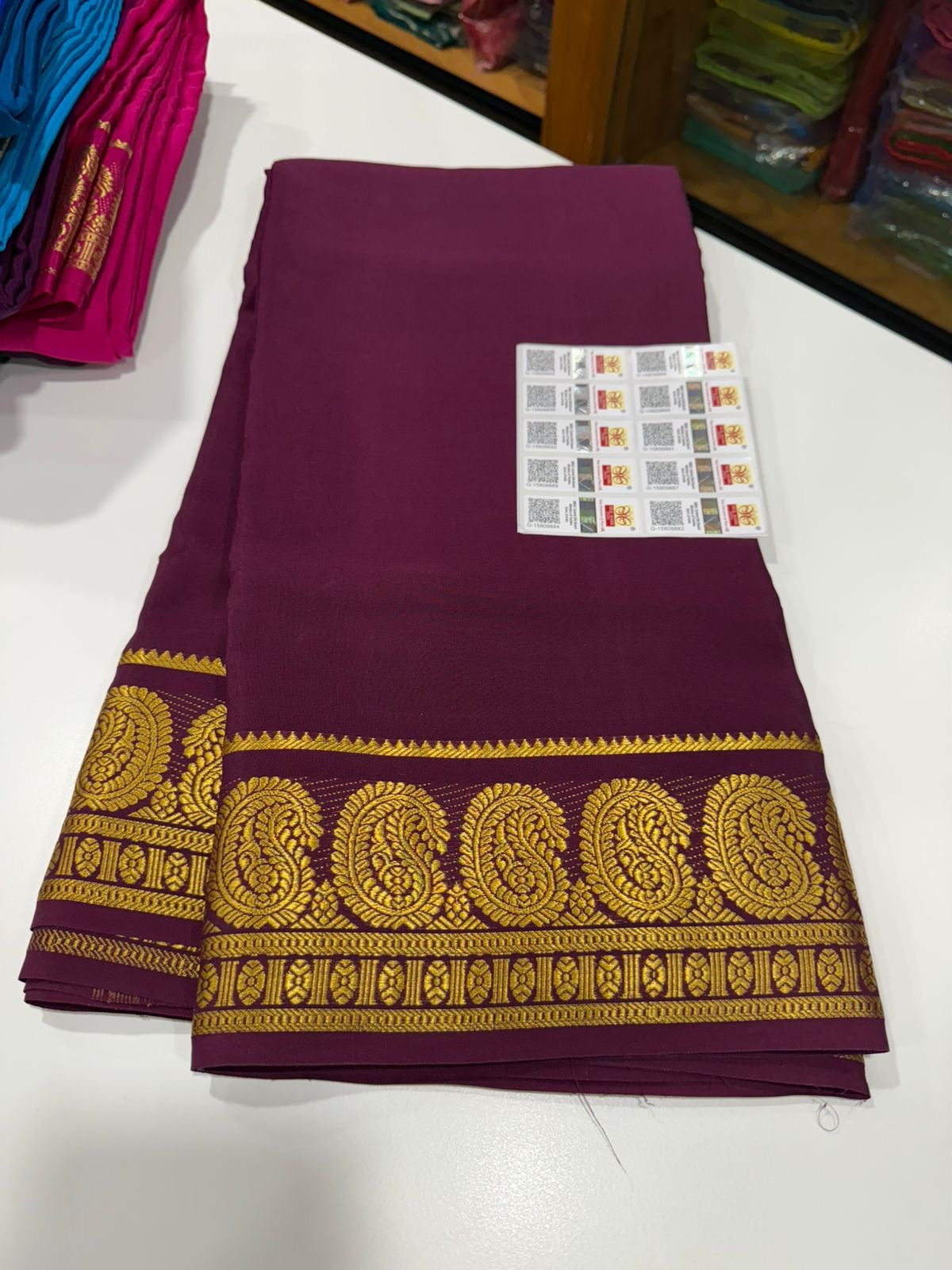 Mysore silk saree Mango border