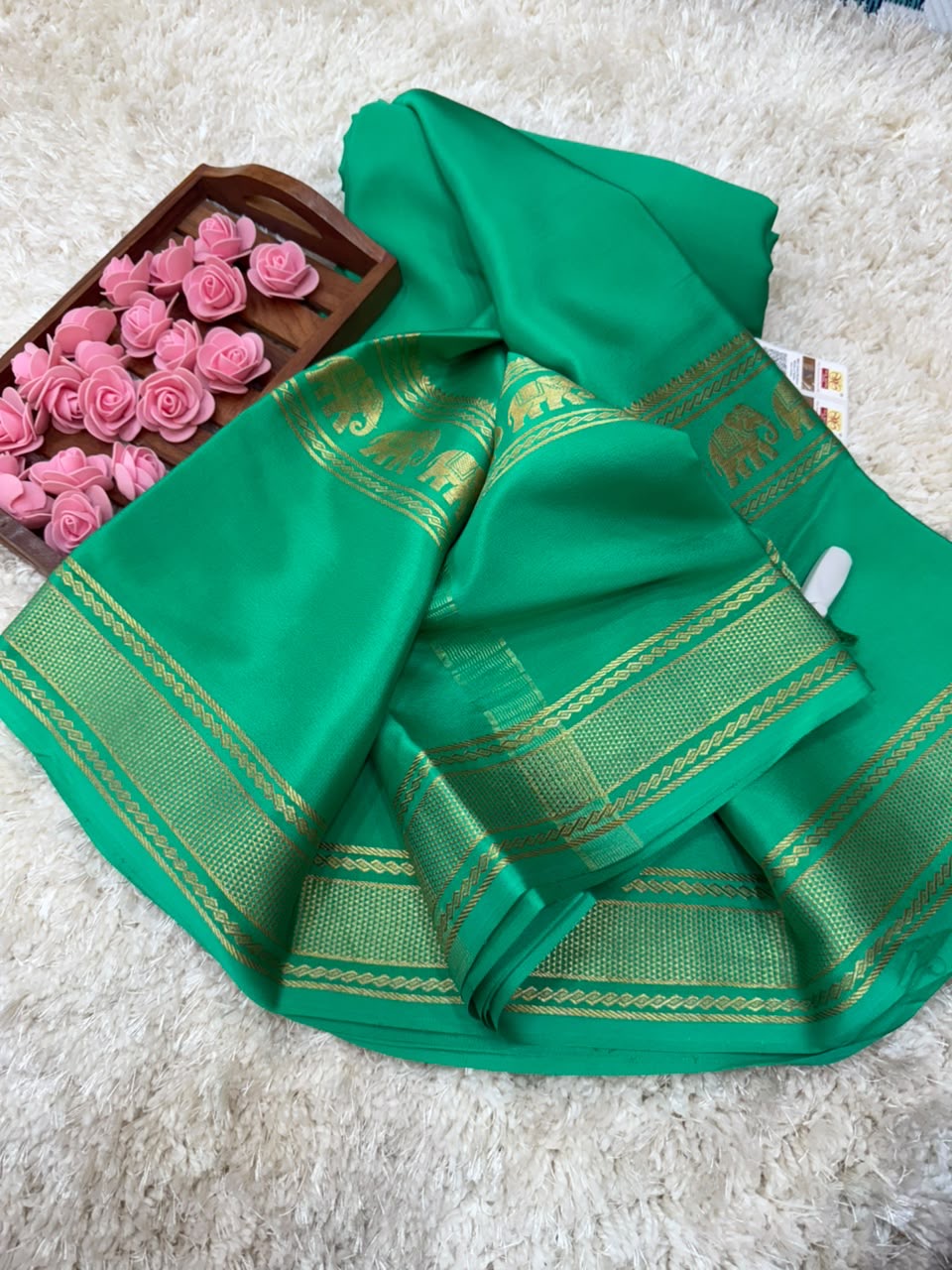 Mysore silk sarees self pattern