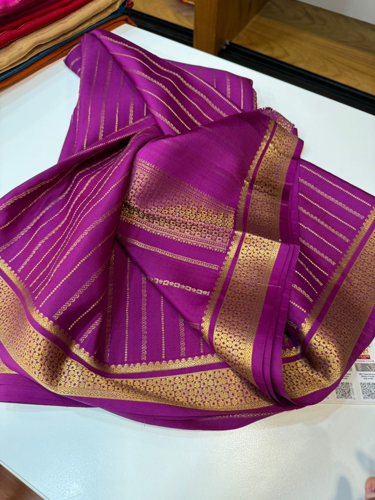 Mysore silk sarees self pattern