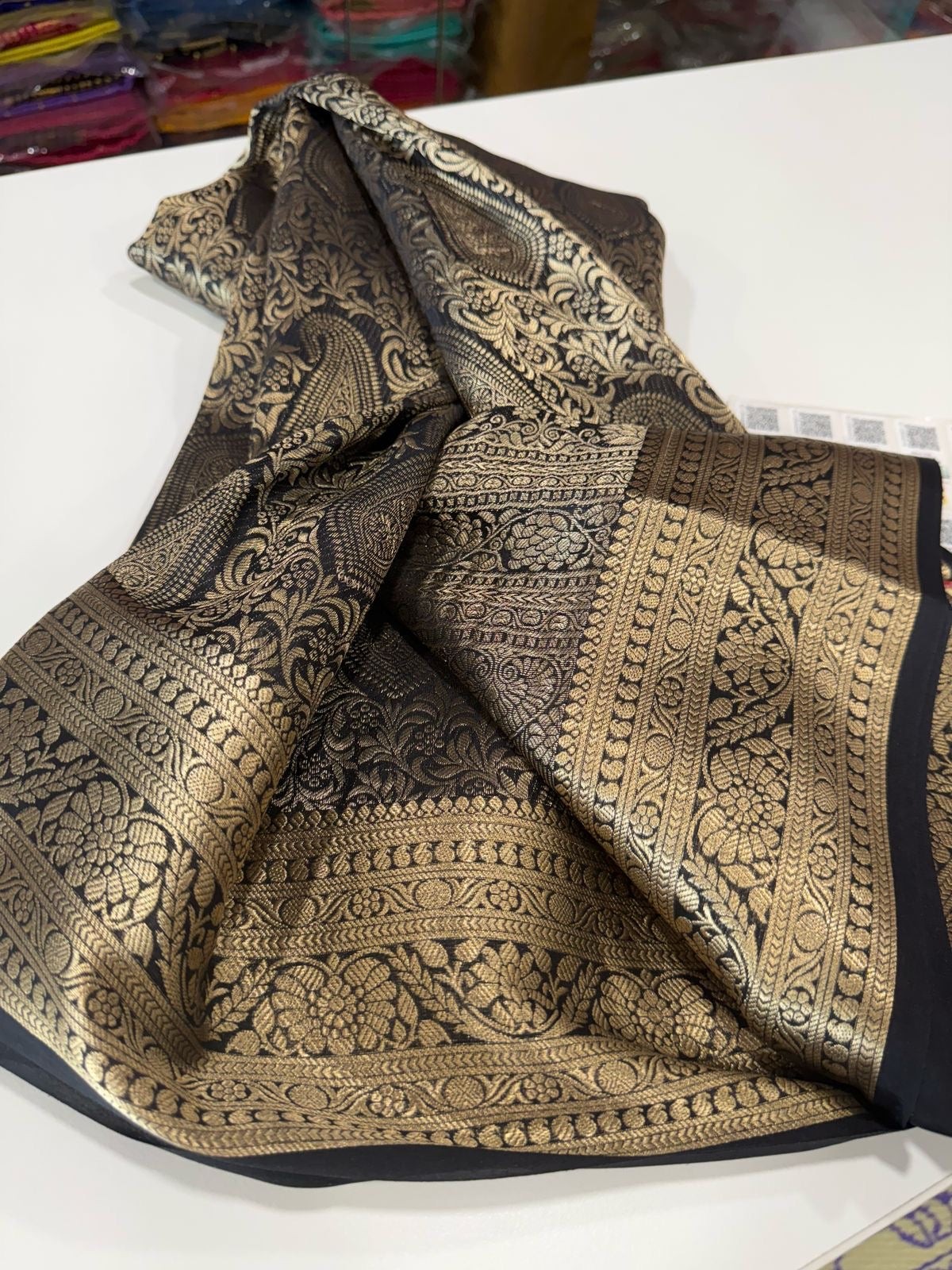 Beautiful Silk brocade fabric with zari weaving