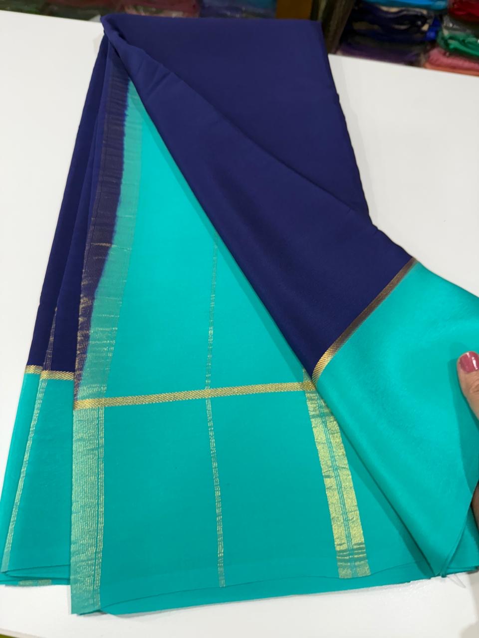 Pure zari Mysore silk saree