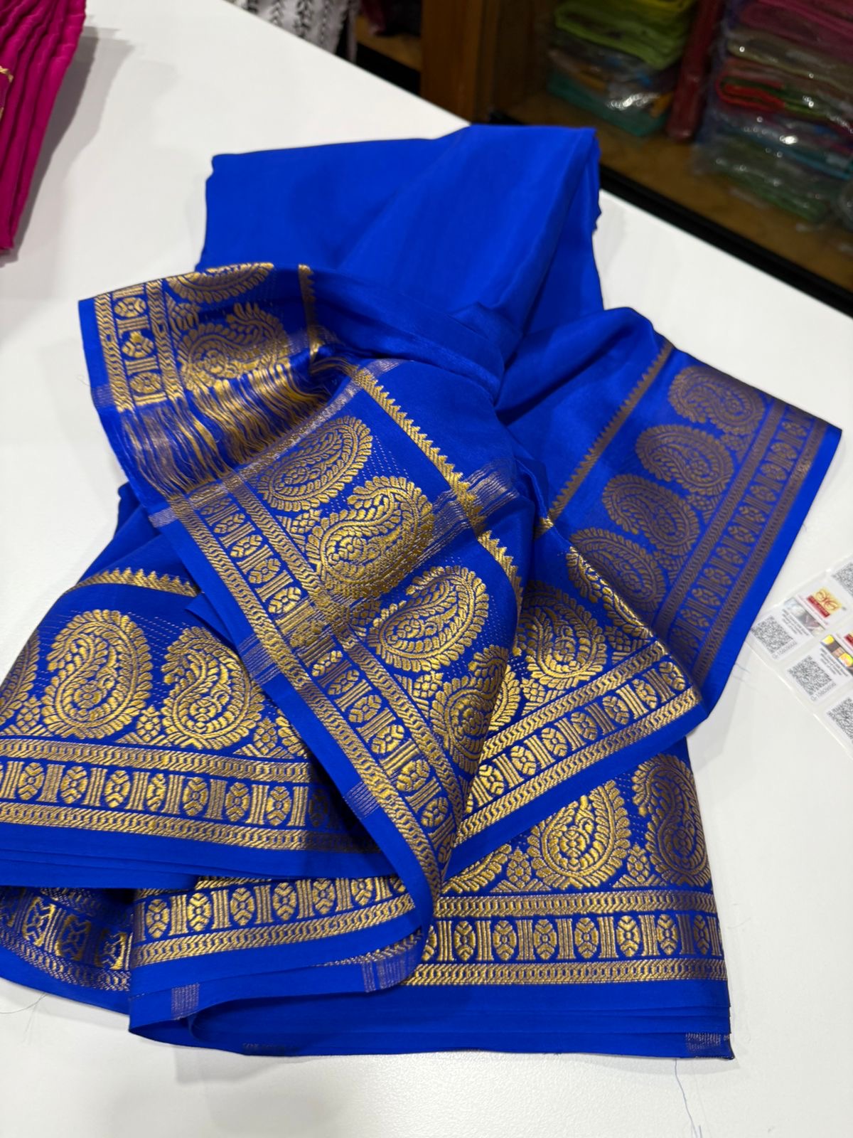 Mysore silk saree Mango border