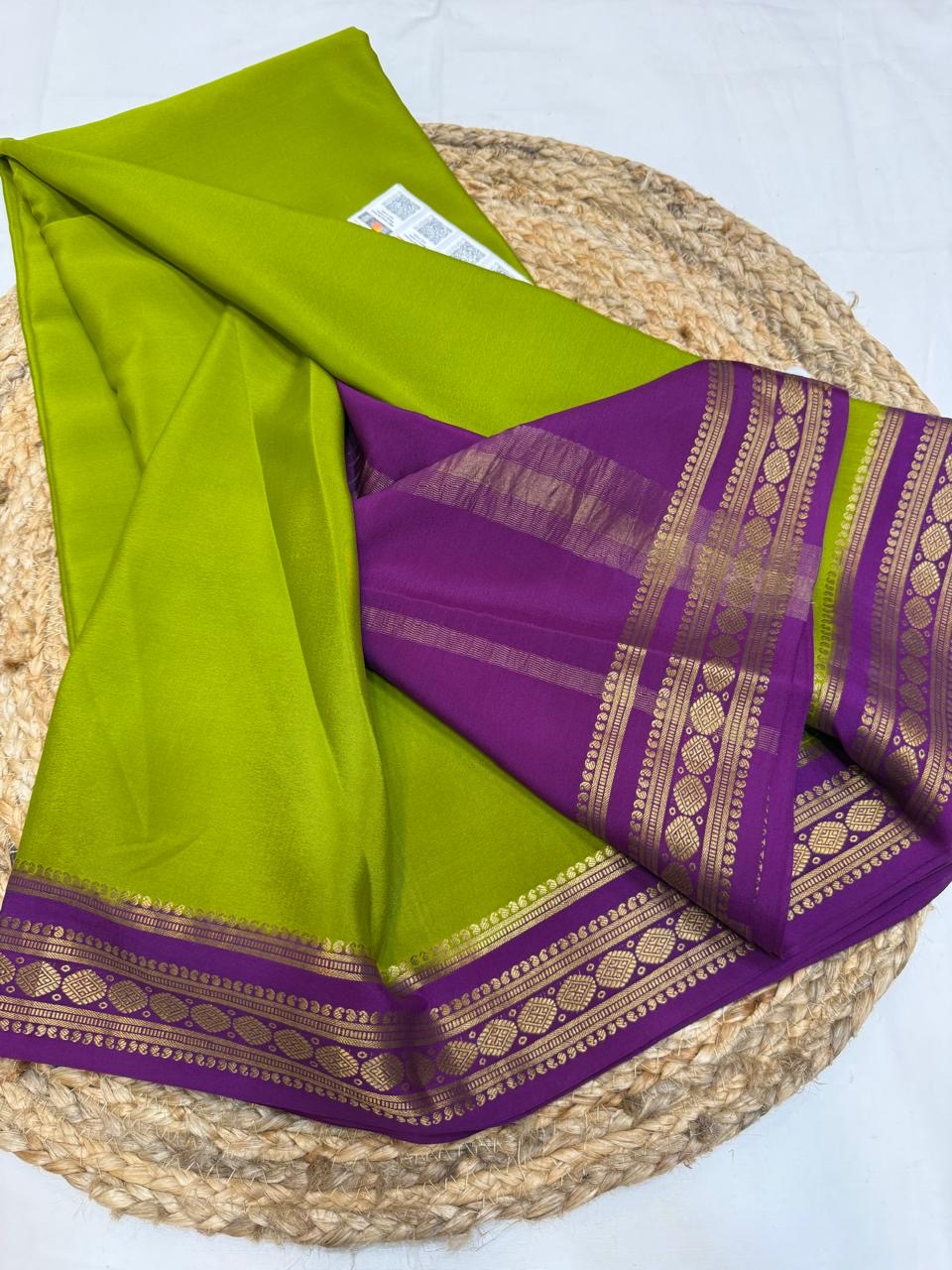 Mysore silk sarees contrast pattern