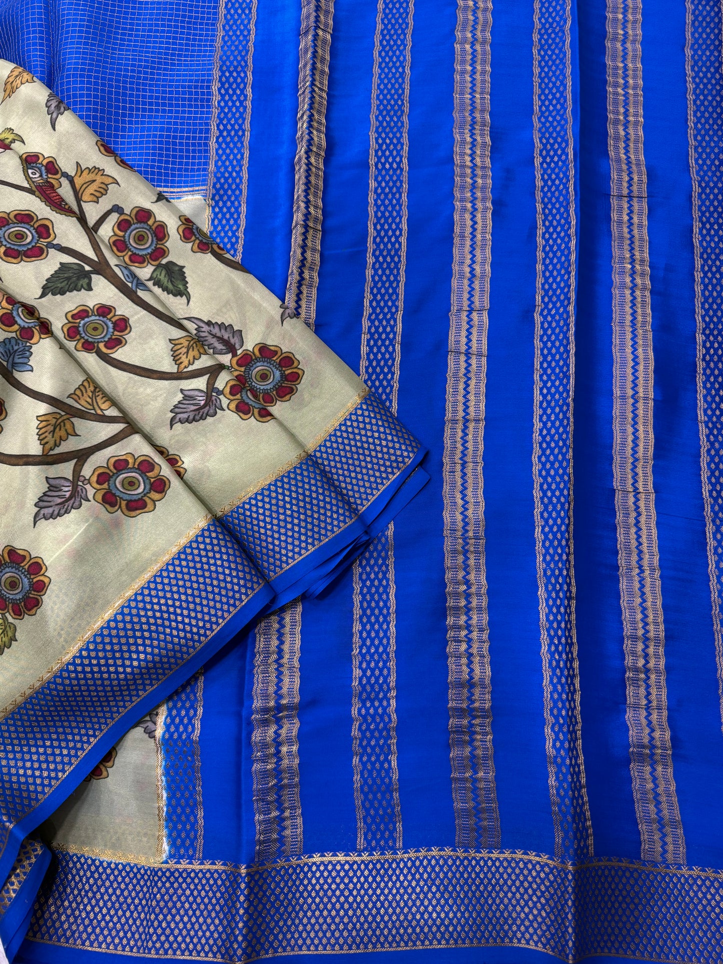 Printed Mysore silk saree