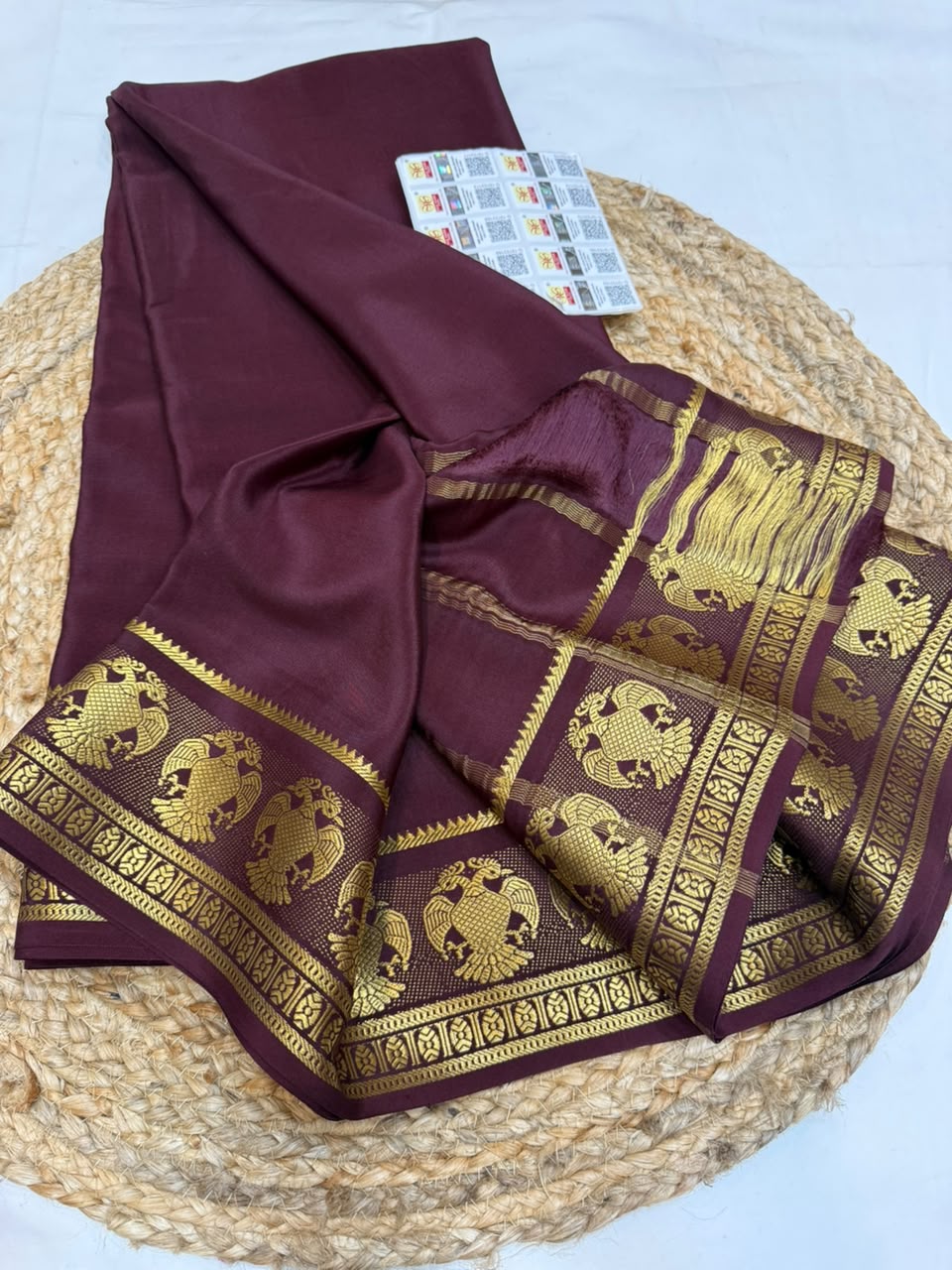 Mysore silk sarees self pattern