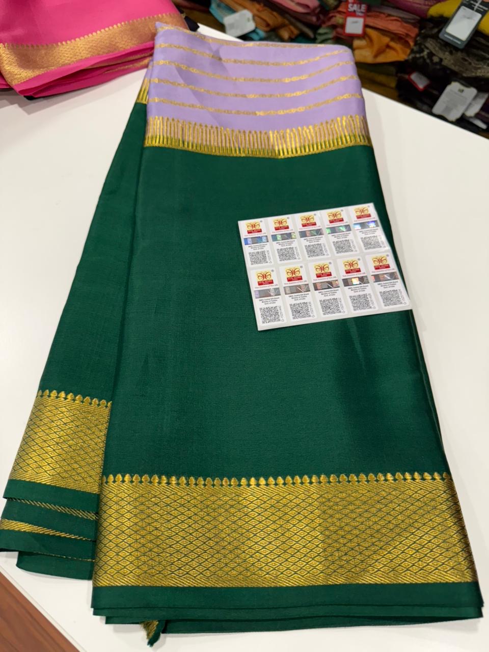 Mysore silk Saress with beautiful colors combination