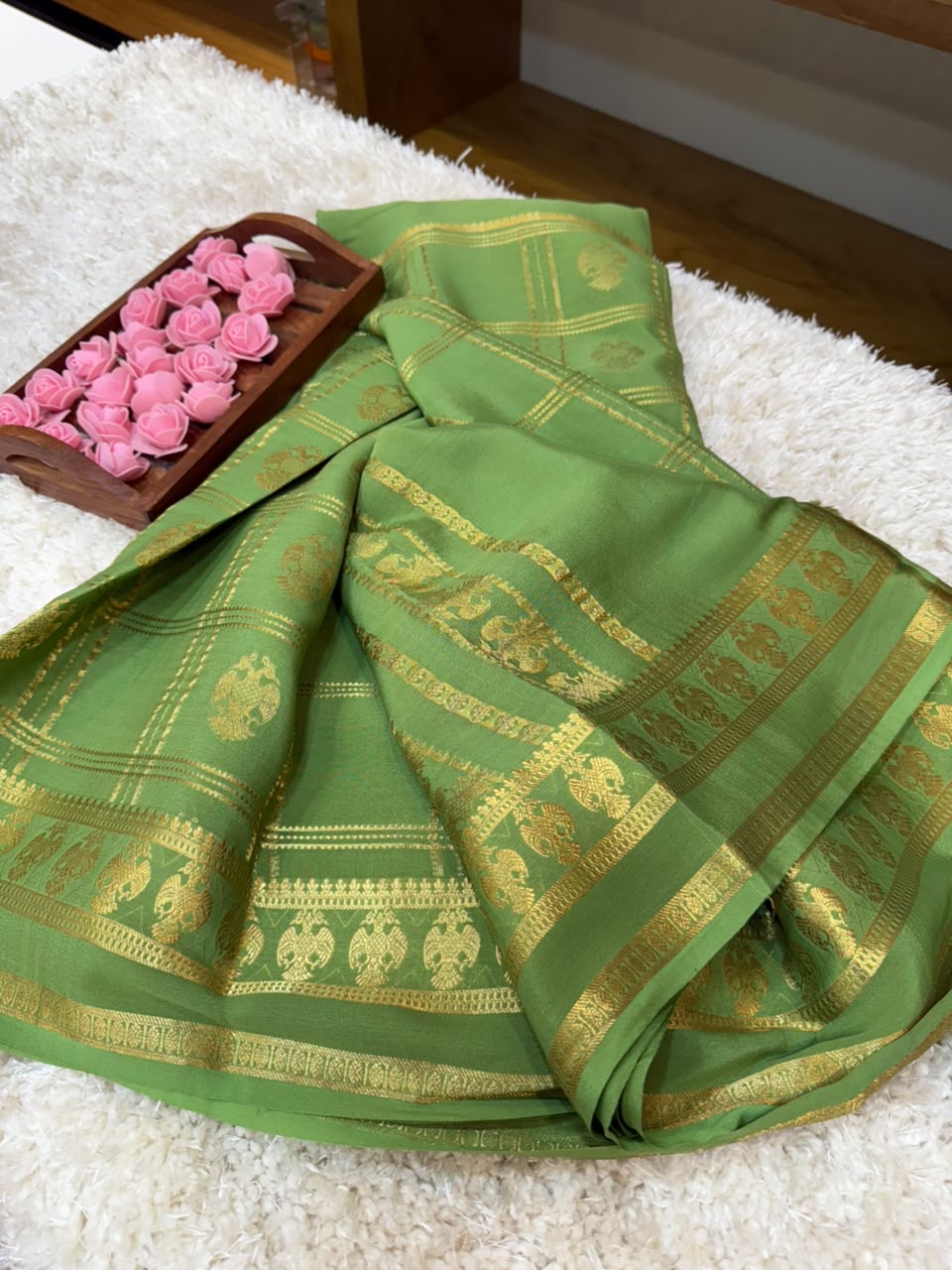 Mysore silk sarees self pattern