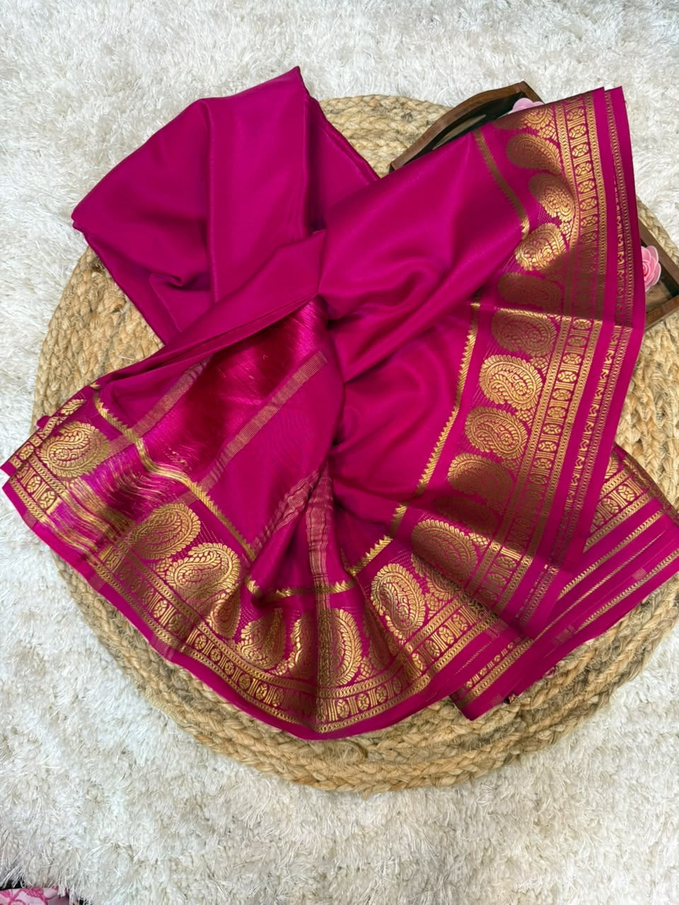 Mysore silk sarees self pattern