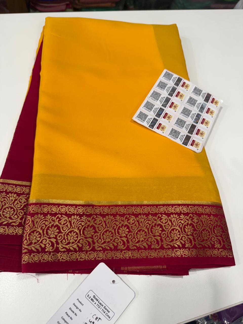 ❤️Traditional border in gold lace Zari Mysore silk sarees ❤️