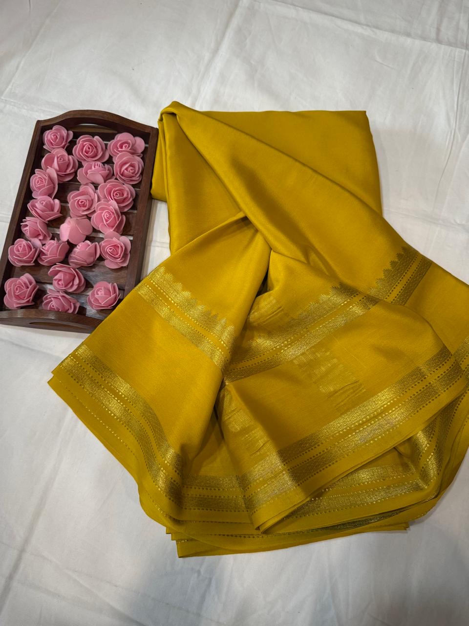Mysore silk sarees self pattern
