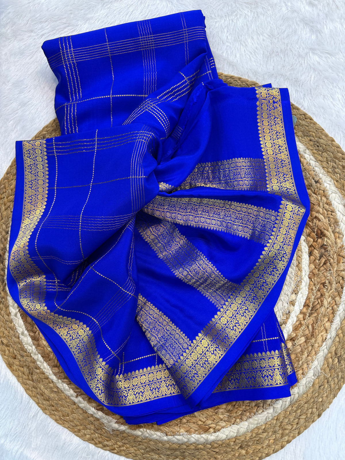 Mysore silk self checks