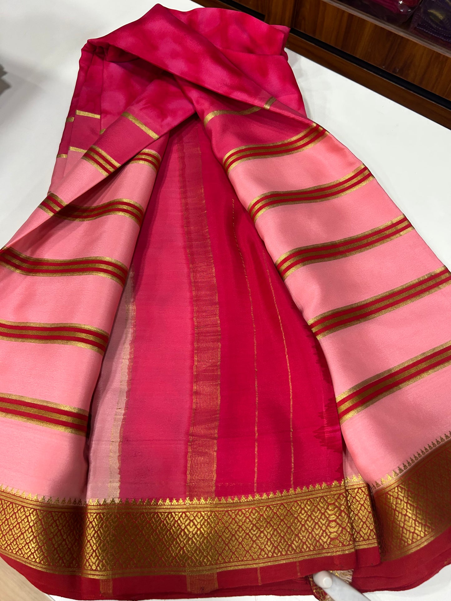 2D Shibori Pattern Mysore Silk
