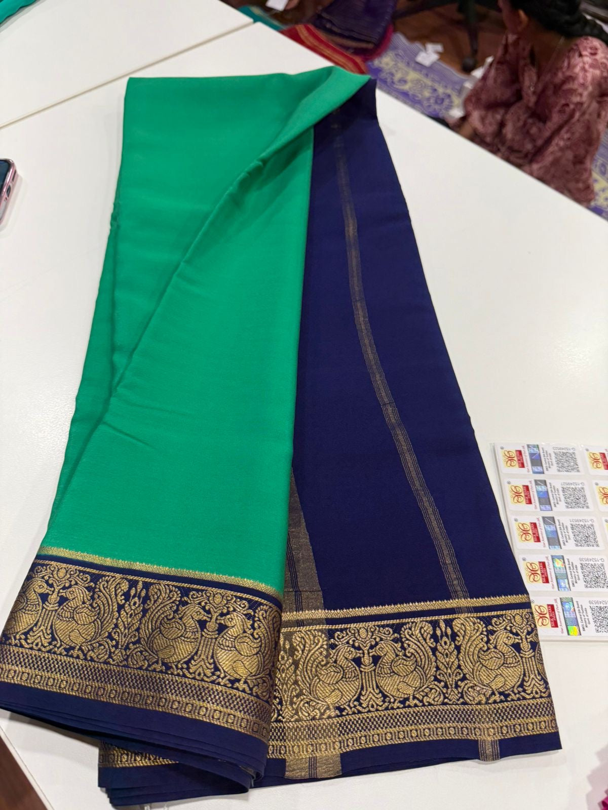 Gold lace Mysore silk Saress