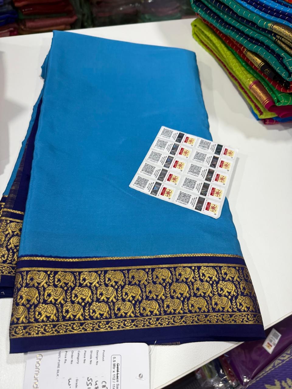 ❤️Traditional border in gold lace Zari Mysore silk sarees ❤️