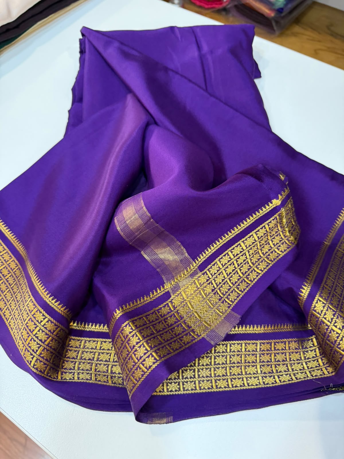Mysore silk sarees self pattern