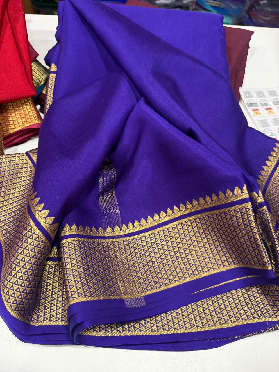 Mysore Silk saree self pattern