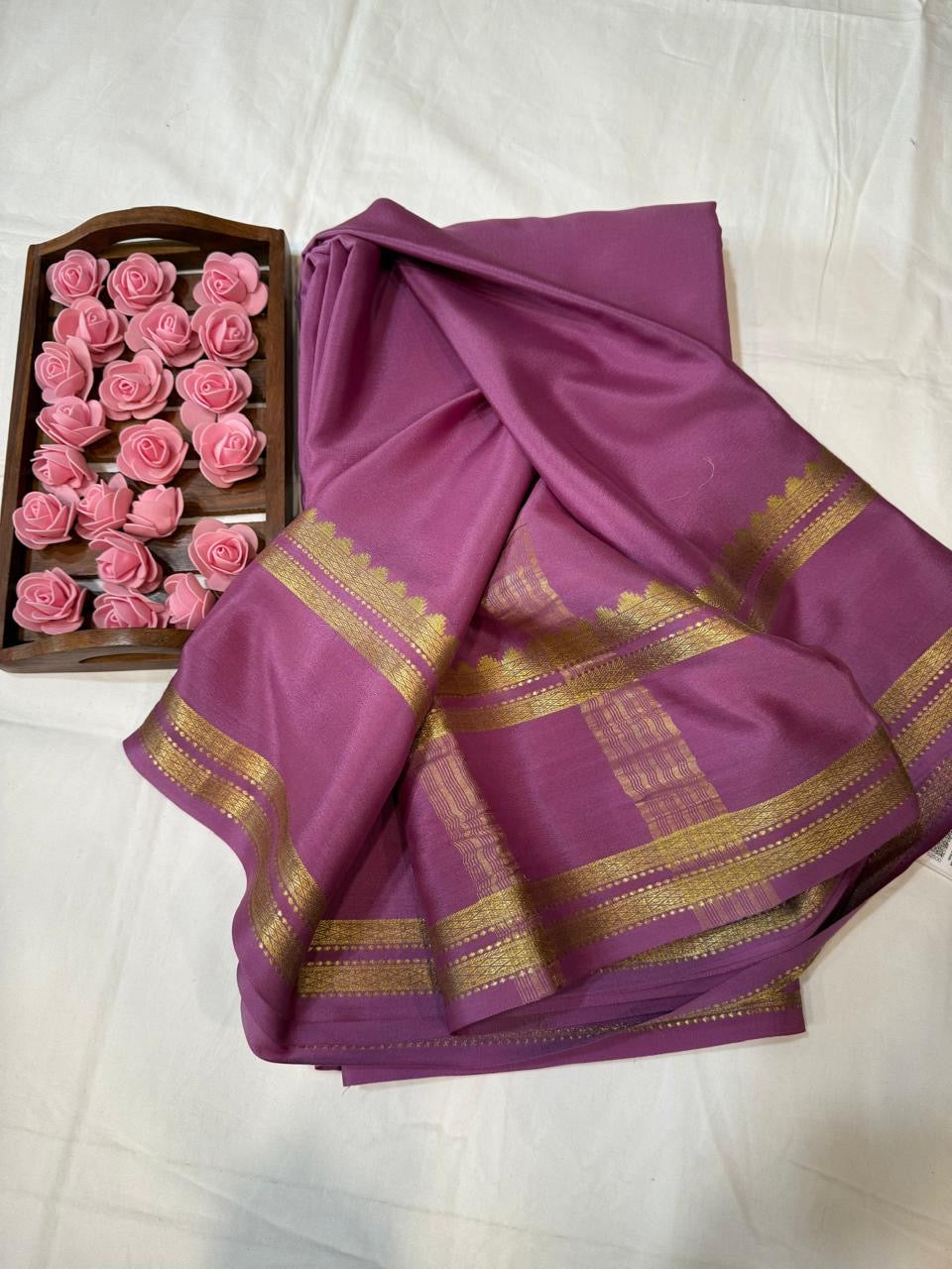 Mysore silk sarees self pattern