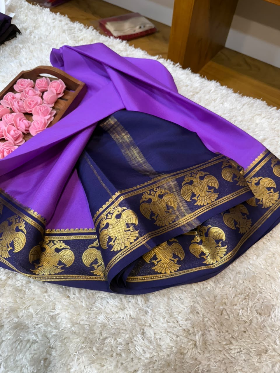 Mysore silk sarees contrast pattern