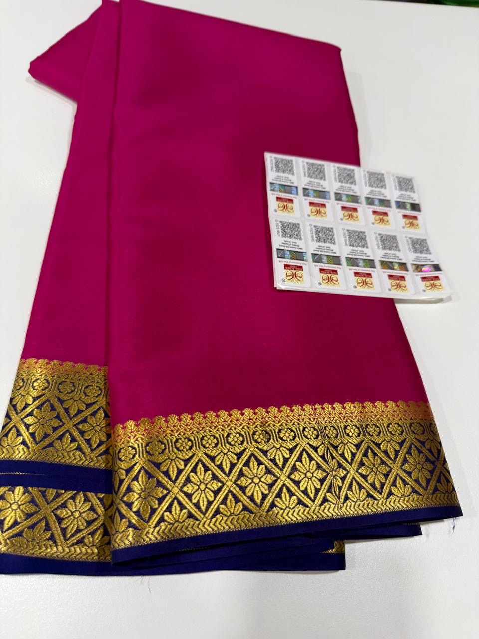 Mysore silk sarees light weight pattern