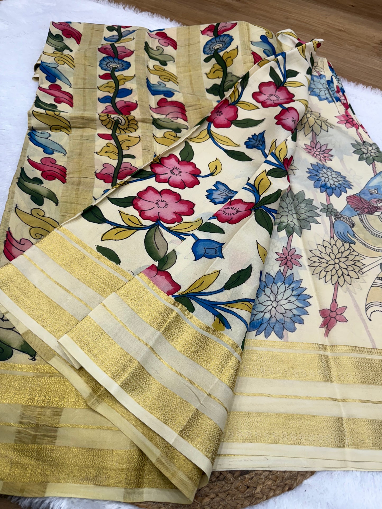Pen Kalamkari Mysore silk