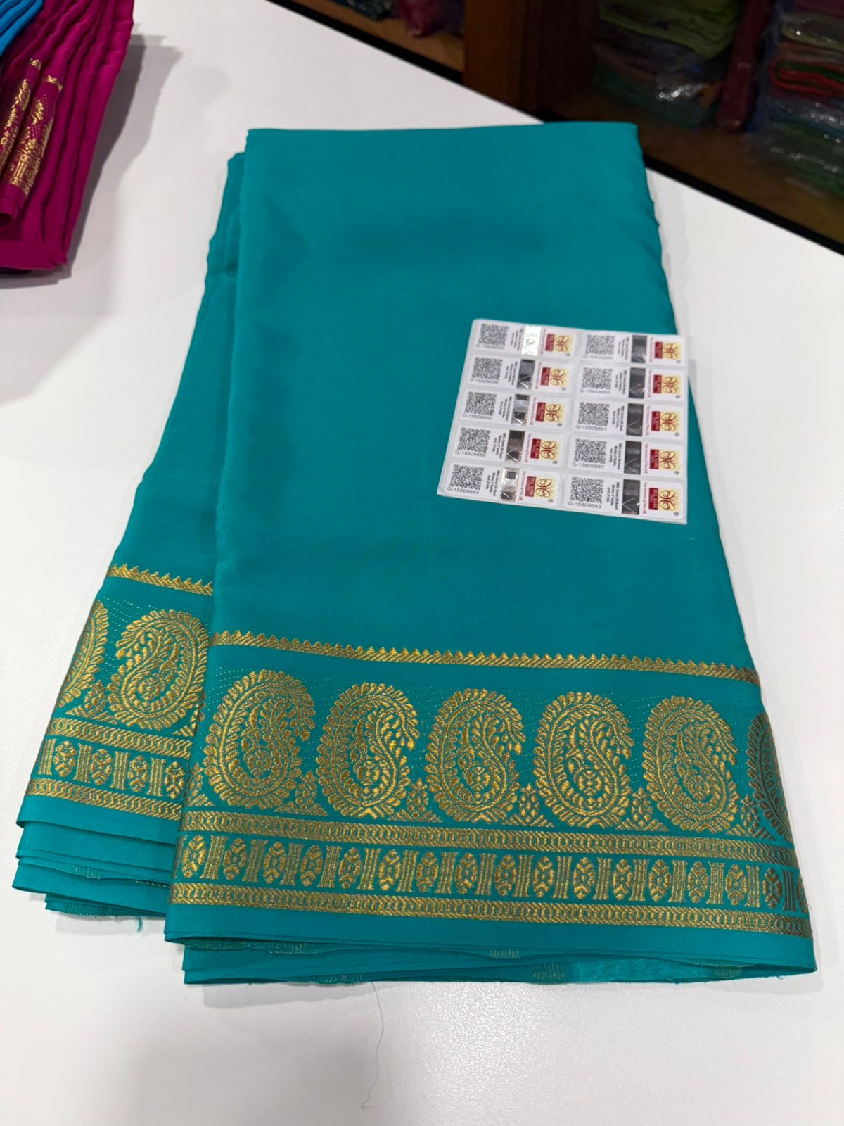 Mysore silk saree Mango border