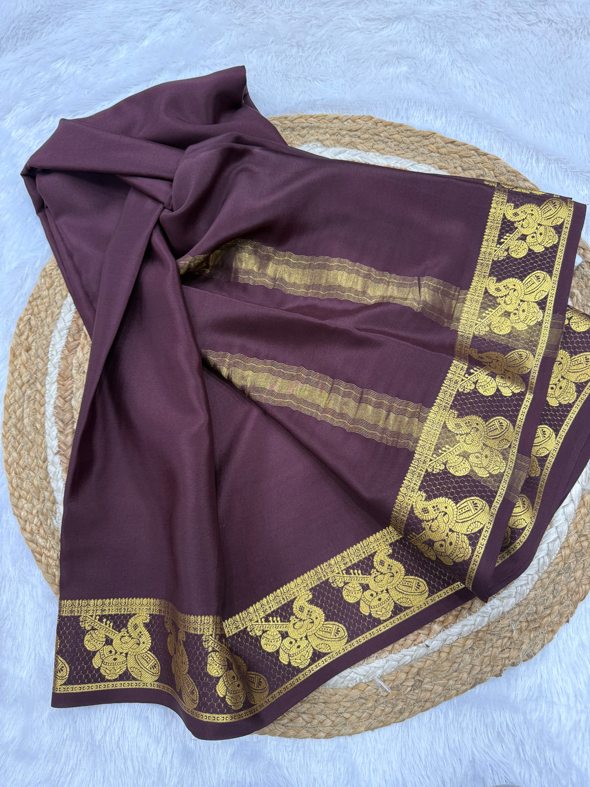 Mysore silk self border