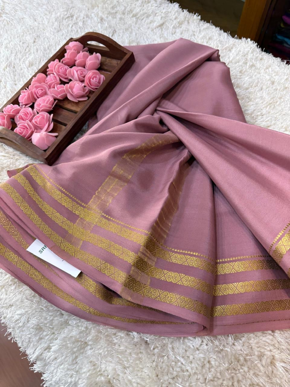 Mysore silk sarees self pattern