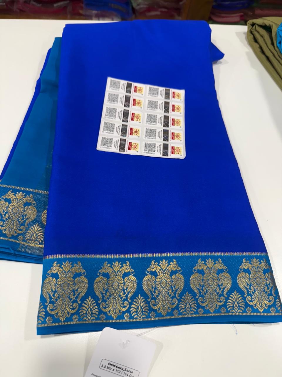 ❤️Traditional border in gold lace Zari Mysore silk sarees ❤️