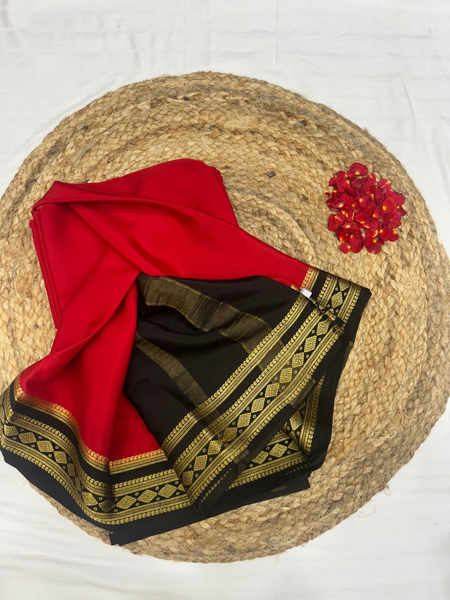 Mysore silk contrast