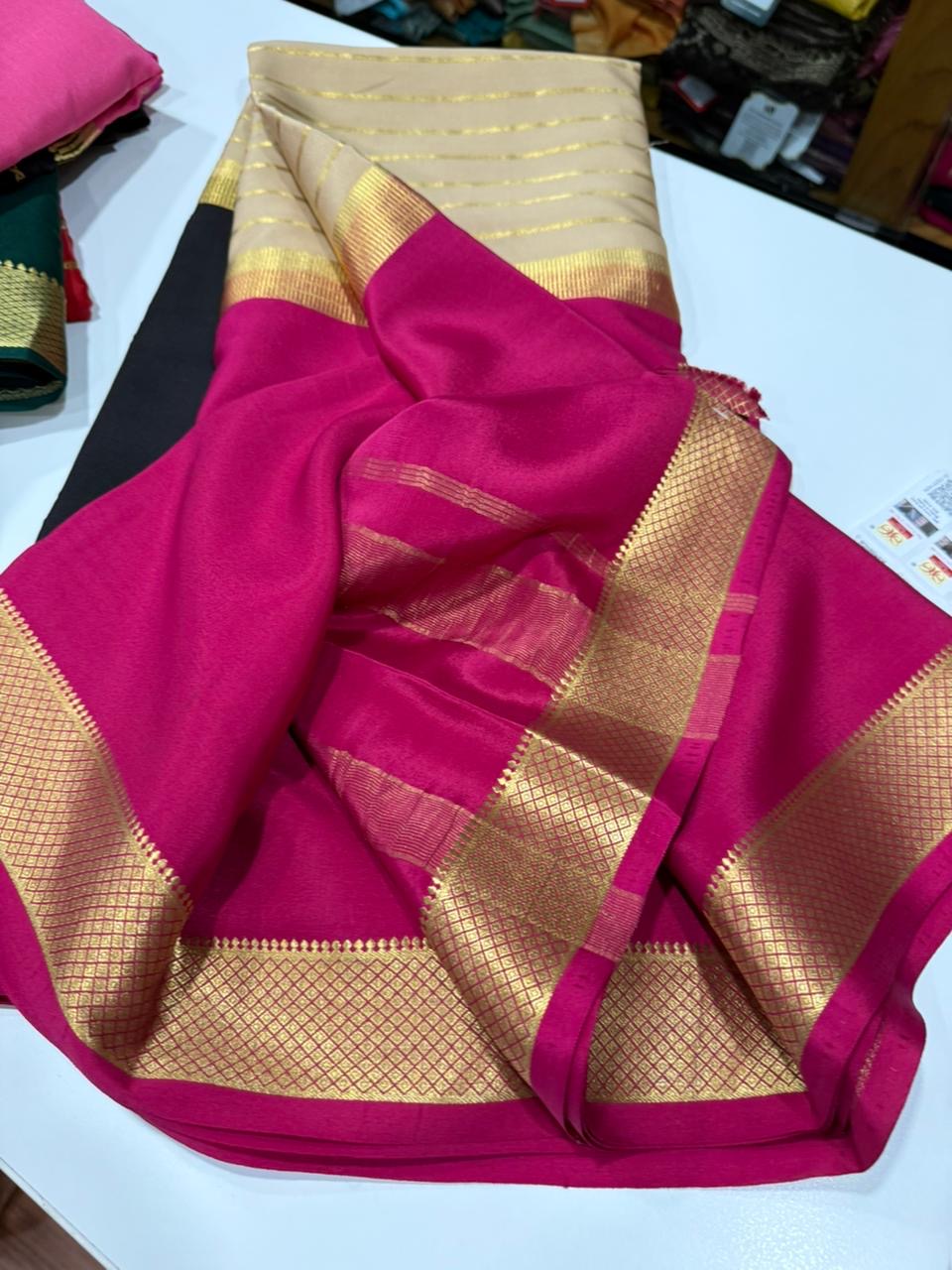 Mysore silk Saress with beautiful colors combination