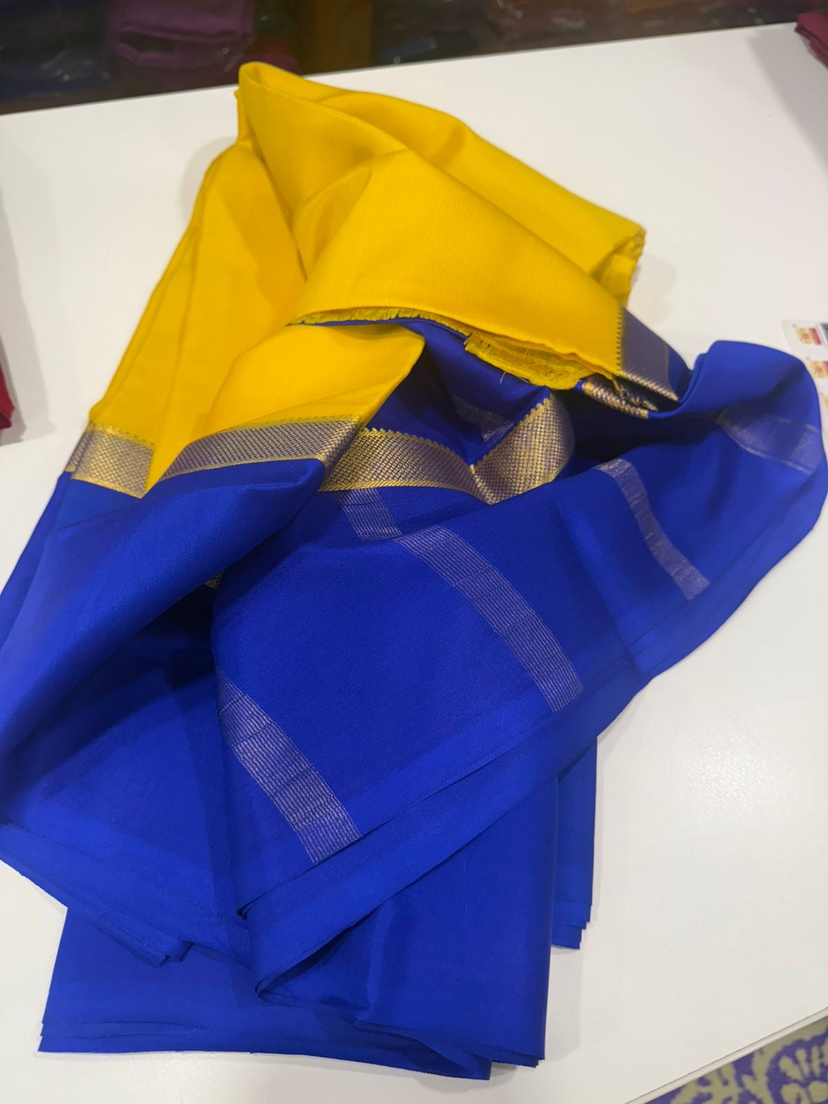 Traditional pattern mysore silk sarees with beautiful Colors